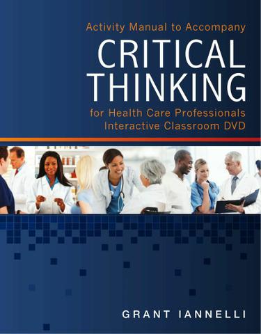 Critical Thinking Learning Lab Activity Manual