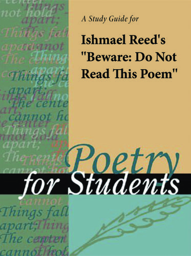 Cover image for A Study Guide for Ishmael Reed's "Beware: Do Not Read This Poem"