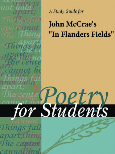 Cover image for A Study Guide for John McCrae's "In Flanders Fields"