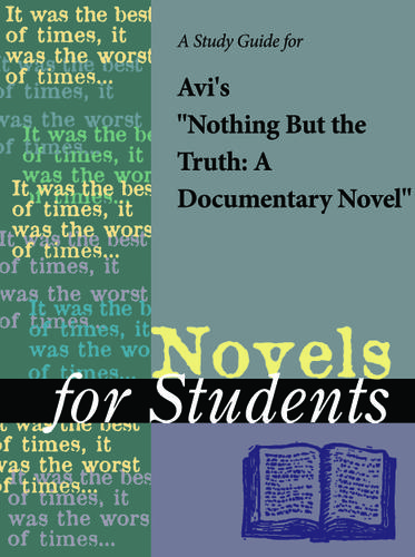 Cover image for A Study Guide for Avi's "Nothing but the Truth"