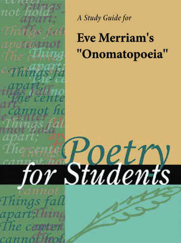 Cover image for A Study Guide for Eve Merriam's "Onomatopoeia"