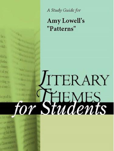 Cover image for A Study Guide for Amy Lowell's "Patterns"