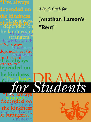 Cover image for A Study Guide for Jonathan Larson's "Rent"