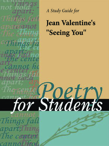 Cover image for A Study Guide for Jean Valentine's "Seeing You"