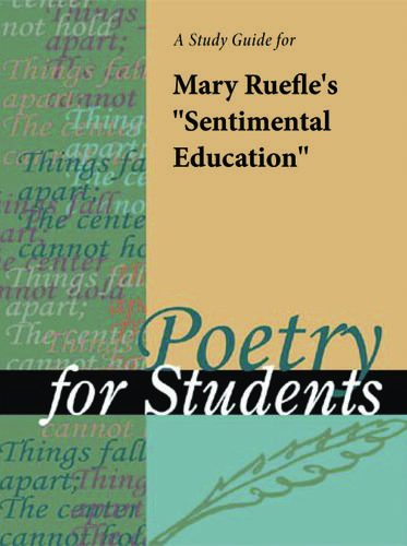 Cover image for A Study Guide for Mary Ruefle's "Sentimental Education"