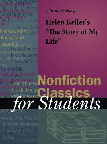 Cover image for A Study Guide for Helen Keller's "The Story of My Life"