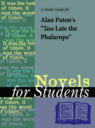 Cover image for A Study Guide for Alan Paton's "Too Late the Phalarope"