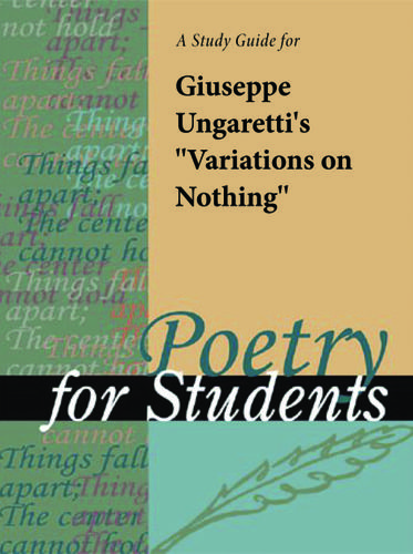 Cover image for A Study Guide for Giuseppe Ungaretti's "Variations on Nothing"