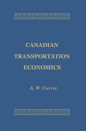 Cover image for Canadian Transportation Economics