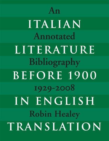 Cover image for Italian Literature before 1900 in English Translation