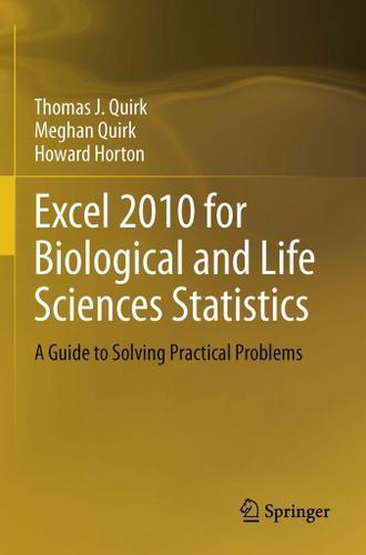 Cover image for Excel 2010 for Biological and Life Sciences Statistics