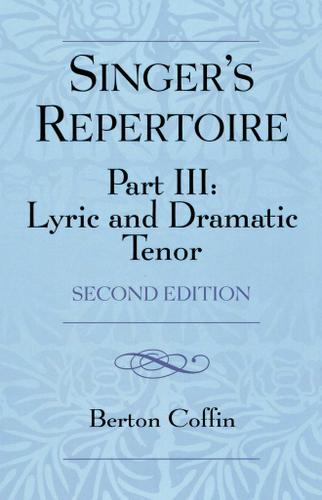 Cover image for The Singer's Repertoire, Part III