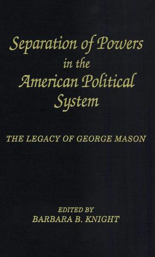 Cover image for Separation of Powers in the American Political System