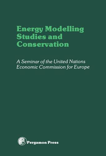 Cover image for Energy Modelling Studies and Conservation