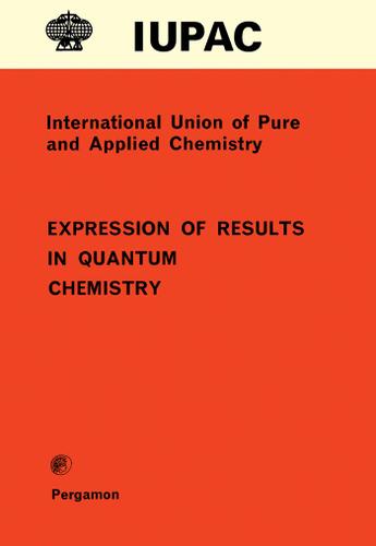 Cover image for Expression of Results in Quantum Chemistry