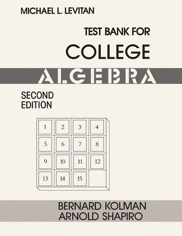 Cover image for Test Bank for College Algebra