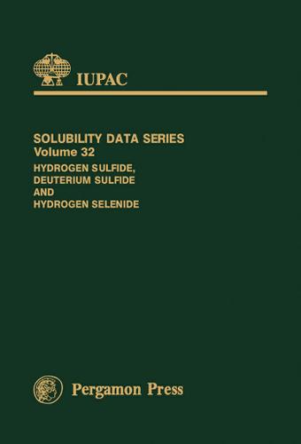 Cover image for Hydrogen Sulfide, Deuterium Sulfide & Hydrogen Selenide