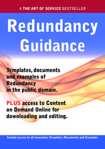 Redundancy Guidance - Real World Application, Templates, Documents, and Examples of the use of Redundancy in the Public Domain. PLUS Free access to membership only site for downloading.