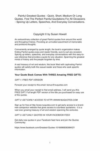 Cover image for Painful Greatest Quotes - Quick, Short, Medium Or Long Quotes. Find The Perfect Painful Quotations For All Occasions - Spicing Up Letters, Speeches, And Everyday Conversations.