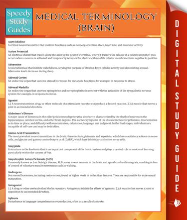 Cover image for Medical Terminology: Brain (Speedy Study Guides)