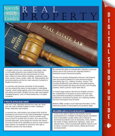 Real Property (Speedy Study Guides)