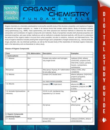 Organic Chemistry Fundamentals (Speedy Study Guides)