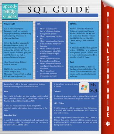 Sql Guide (Speedy Study Guides)