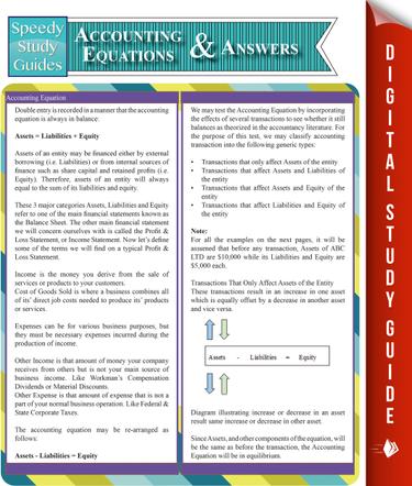 Accounting Equations And Answers (Speedy Study Guides)