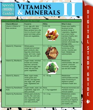 Vitamins & Minerals Il (Speedy Study Guides)