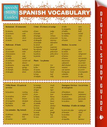 Spanish Vocabulary (Speedy Study Guides)
