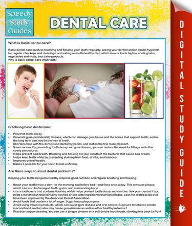 Cover image for Dental Care (Speedy Study Guide)