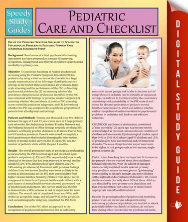 Pediatric Care and Checklist