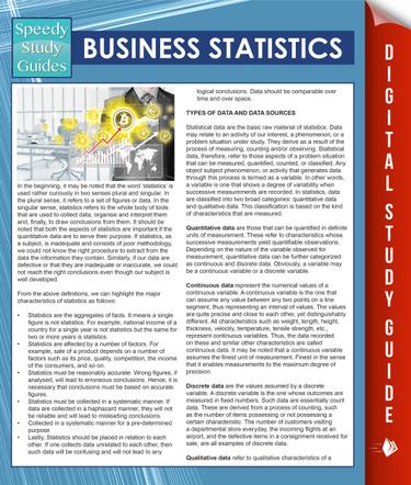 Cover image for Business Statistics (Speedy Study Guides)