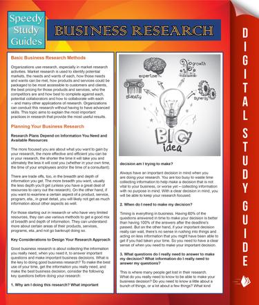 Cover image for Business Research (Speedy Study Guides)