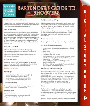 Cover image for Bartender's Guide To Shooters (Speedy Study Guides)