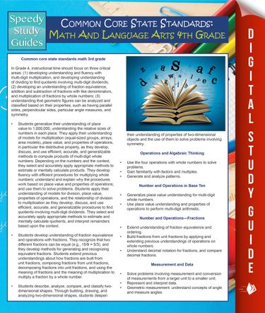 Cover image for Common Core State Standards: Math And Language Arts 4th Grade