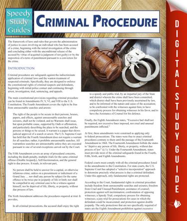 Cover image for Criminal Procedure (Speedy Study Guides)