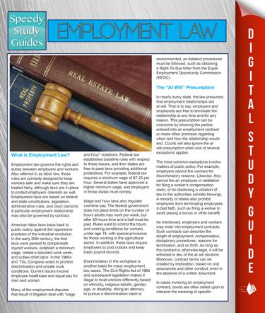 Cover image for Employment Law (Speedy Study Guides)