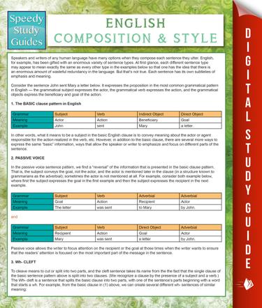Cover image for English Composition And Style (Speedy Study Guides)
