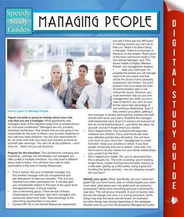Cover image for Managing People (Speedy Study Guides)