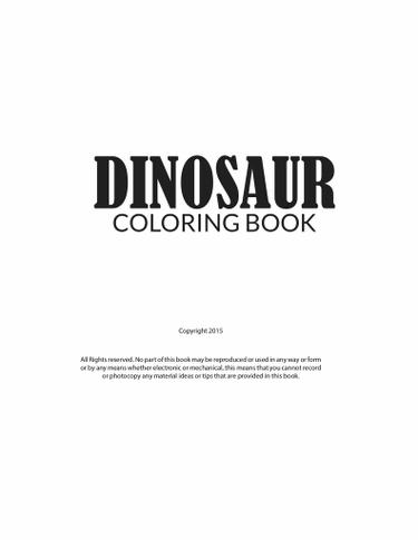 Cover image for Dinosaur Coloring Book