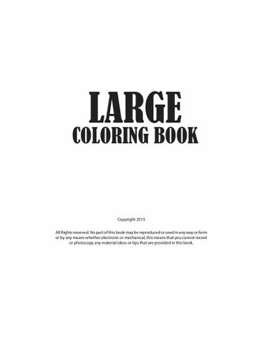 Cover image for Large Coloring Book