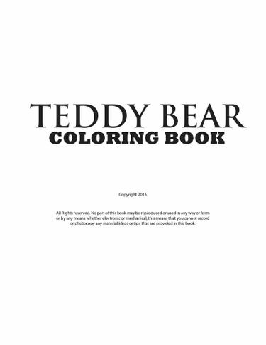 Cover image for Teddy Bear Coloring