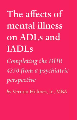Cover image for The affects of mental illness on ADLs and IADLs