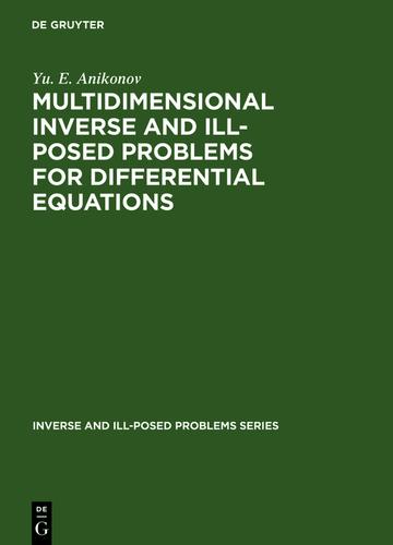 Cover image for Multidimensional Inverse and Ill-Posed Problems for Differential Equations