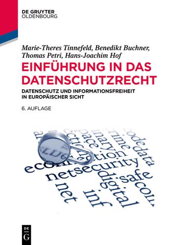 Cover image for Einfuhrung in das Datenschutzrecht