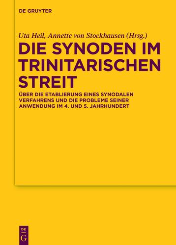 Cover image for Die Synoden im trinitarischen Streit