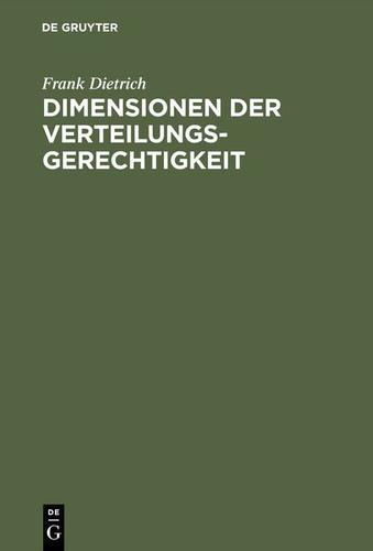 Cover image for Dimensionen der Verteilungsgerechtigkeit