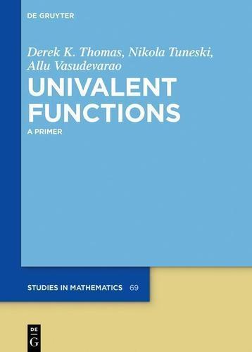 Cover image for Univalent Functions