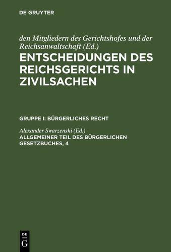 Cover image for Allgemeiner Teil des Burgerlichen Gesetzbuches, 4